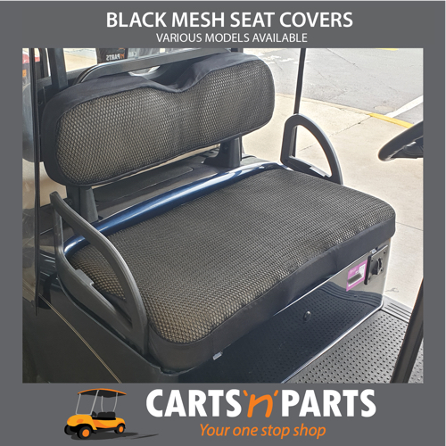 Black Mesh New Seat Cover Set To Select Golf Cart Model Carts N Parts Australia - Seat Covers For Yamaha Golf Buggy