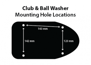 Club & Ball Washer 5 Club & Ball Washer Mounting Hole Locations Diagram