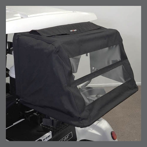 Universal Rear Golf Cart Bag Canopy - Black