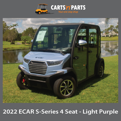 2022 ECAR S-Series 4 Seat Light Purple Golf Cart