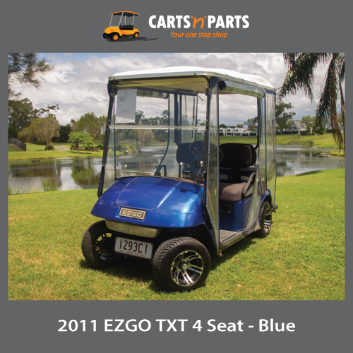 2011 EZGO TXT 4 Seat Blue Golf Cart