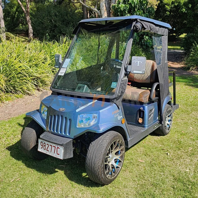 2021 Tomberlin LE AC 4 Seat Grey Blue Golf Cart