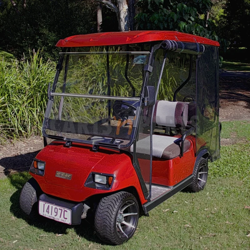 2013 ECAR Martinique 4 Seat Red Golf Cart
