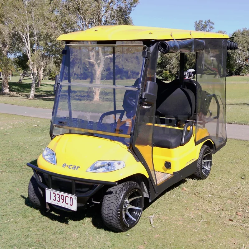 2021 ECAR 627 4 Seat Traffic Yellow Golf Cart