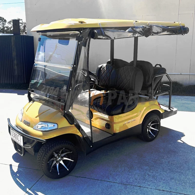 2018 ECAR 627 4 Seat Mustard Yellow Golf Cart