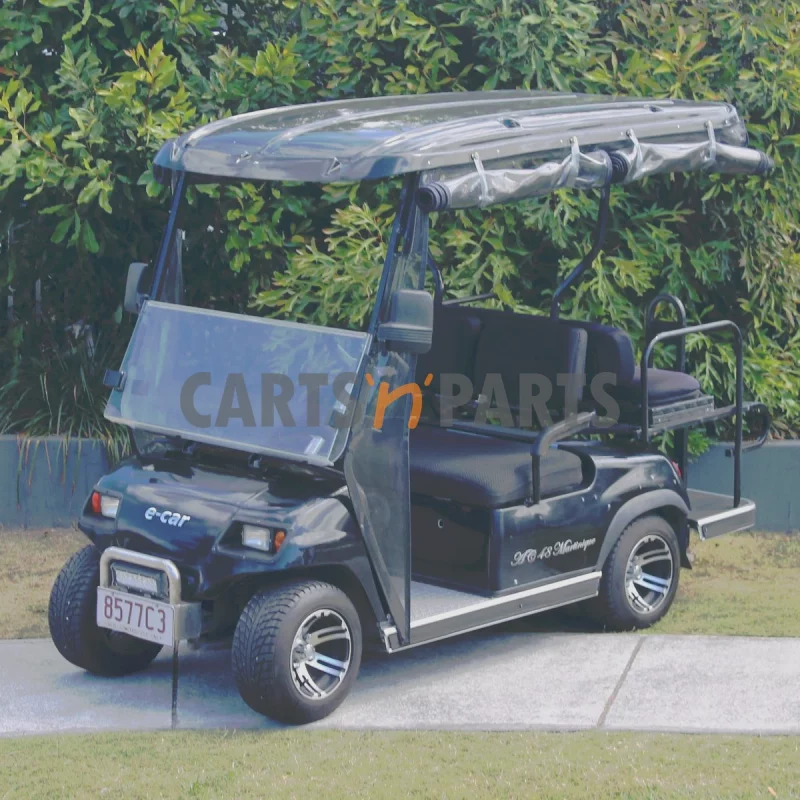2015 ECAR A4 4 Seat Black Golf Cart