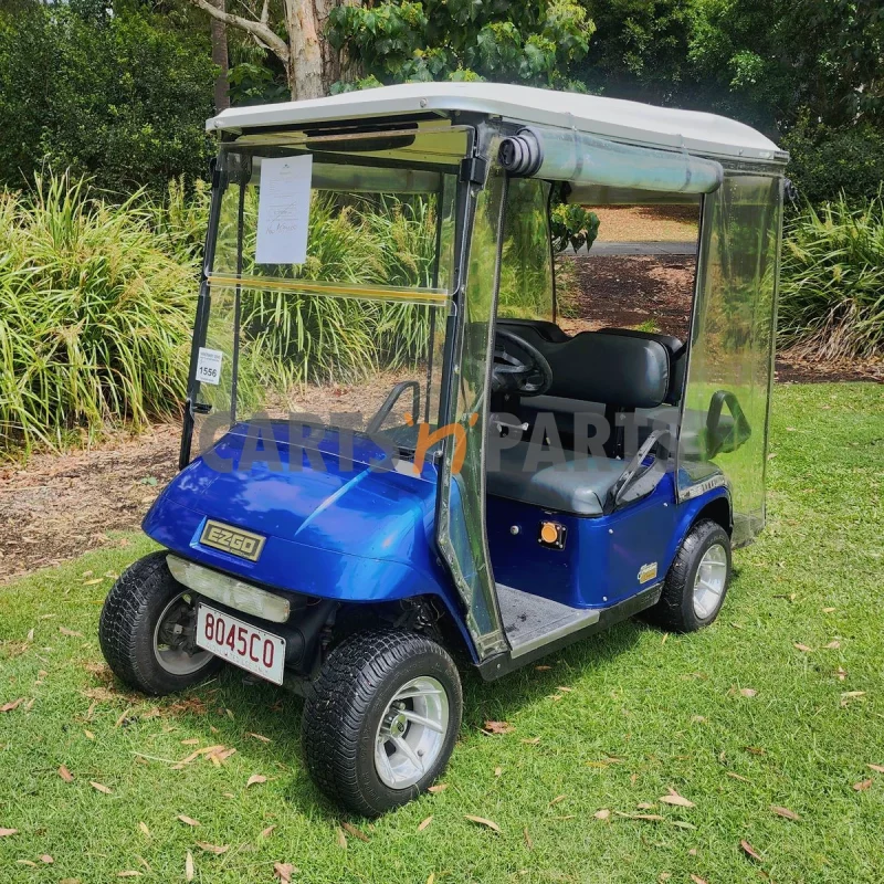 2002 EZGO TXT 4 Seat Blue Golf Cart